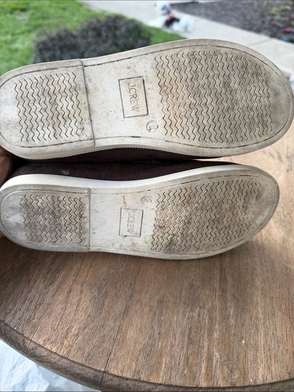 J. Crew Boys Dark Brown Suede Loafers size 2